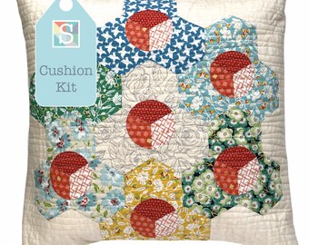 Curve Appeal Cushion in Sweet Ride Prints - English Paper-piecing, EPP Kit, Handsewing Kit