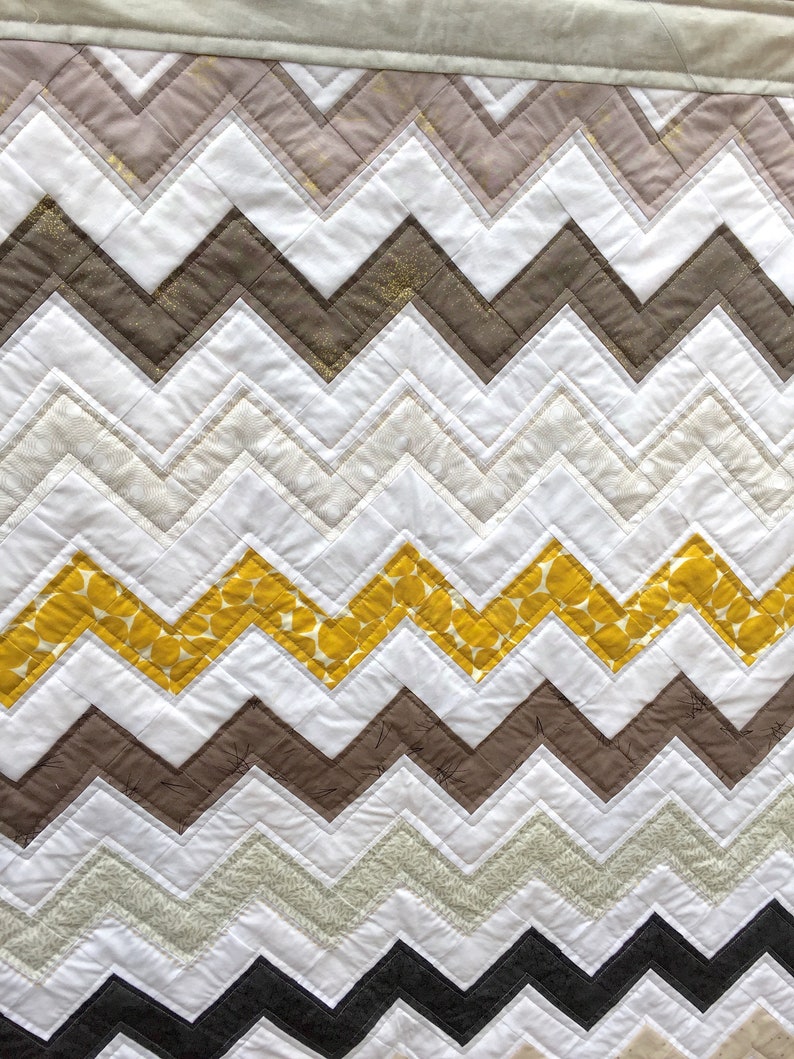 Monochrome Zig Zag Quilt Kit Jelly Roll Quilt Kit Modern Etsy