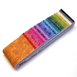 Quilting Pre-cut Strip Set in Andover&#39;s Country Fresh prints - 24pc - Jelly Roll, Fabric Strips, Quilting Fabric