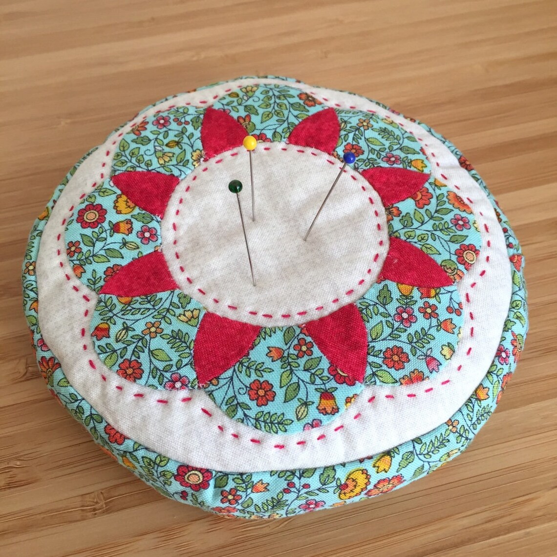 Ditsy Floral Pincushion Kit English Paperpieced Pincushion Etsy