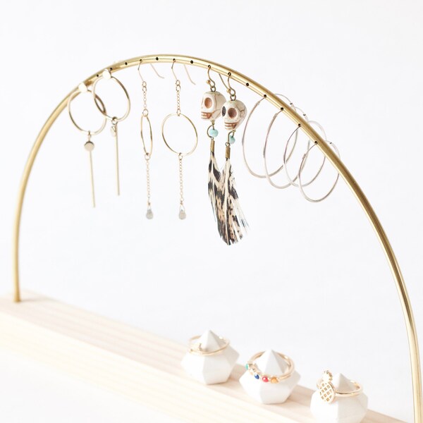 ANGEL I Earrings display I Brass & Wood I Earrings stand I Jewelry display - Organizer - Jewelry stand - Statement jewelry - Jewelry holder