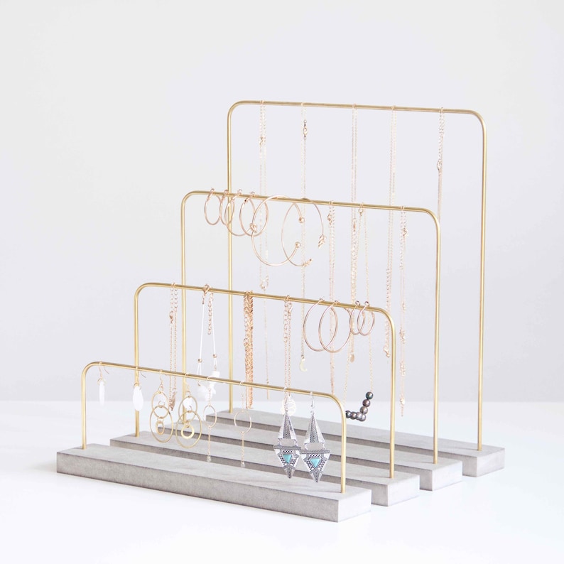 Gold Jewelry Holder LYKKE Necklace Holder and Bracelet Stand Etsy