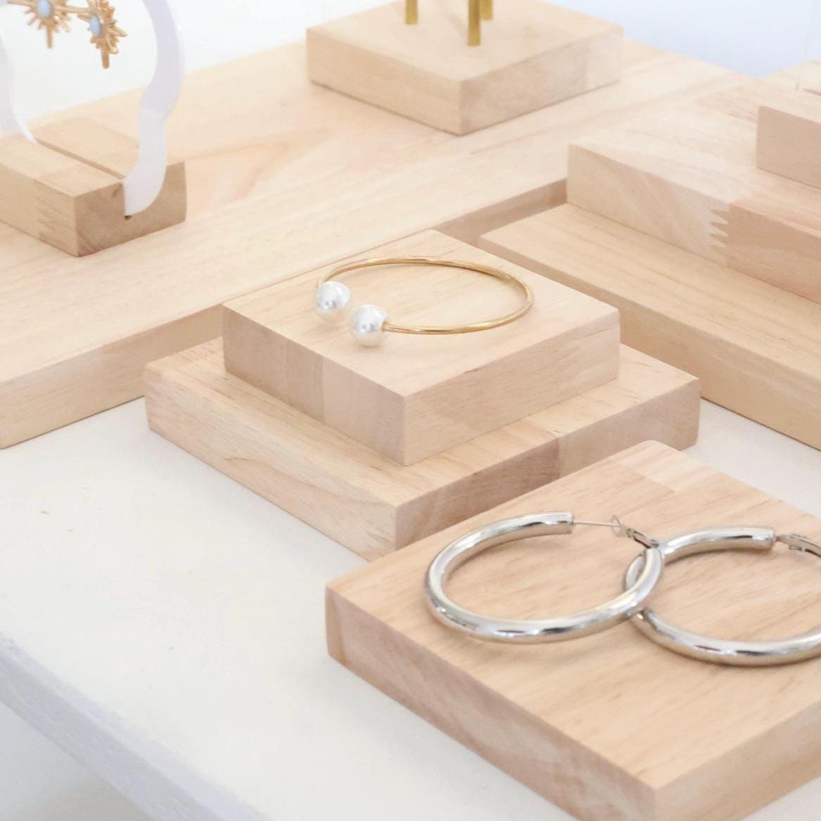 Petit Plateau Rond En Bois Beige 7 Cm - Présentoir Élégant Pour Bagues De Mariage, Bijoux, Fiançailles