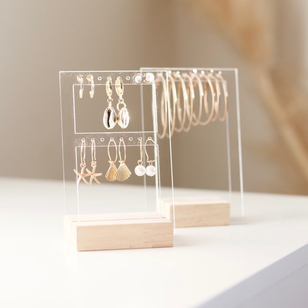 Earring Display STINA, Stud Earrings Holder and Jewelry Organizer, Earring Holder Stand