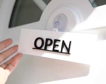 Open Closed Store Sign, Store front signage, Store signage, Minimalist Signage for stores, Open Closed front window signage, openclosed sign