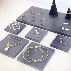 Jewelry Display tray, Black and grey Jewelry tray, Jewelry display for stores, Jewelry display for retail