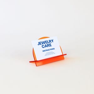 Porte-cartes MILO élégant en acrylique, Support carte business ou portant de carte de visite paysage, Présentoir cartes de visite