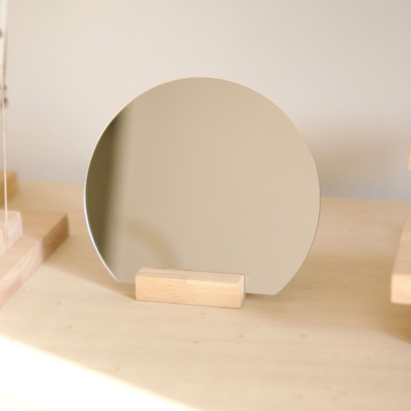 Table Mirror YOU LOOK GOOD, small mirror, Rounded Mirror, Jewelry Display, Table Top Mirror, Compact Mirror, Arche mirror, Modern Mirror