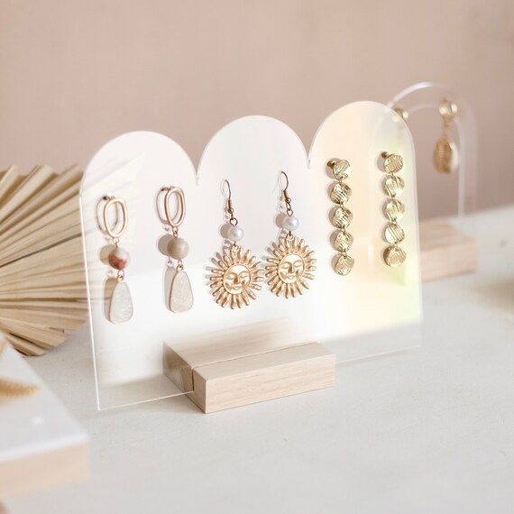 Cheers US Earring Organizer for Hanging Earrings and Studs - Premium Jewelry  Stand Holder - 4-Tier Jewelry Display Rack for Girls, Women - Unique,  Elegant Modern Design - Walmart.com