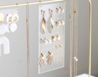 Hanging Acrylic Earring Display, Jewelry Organizer, Display Stand