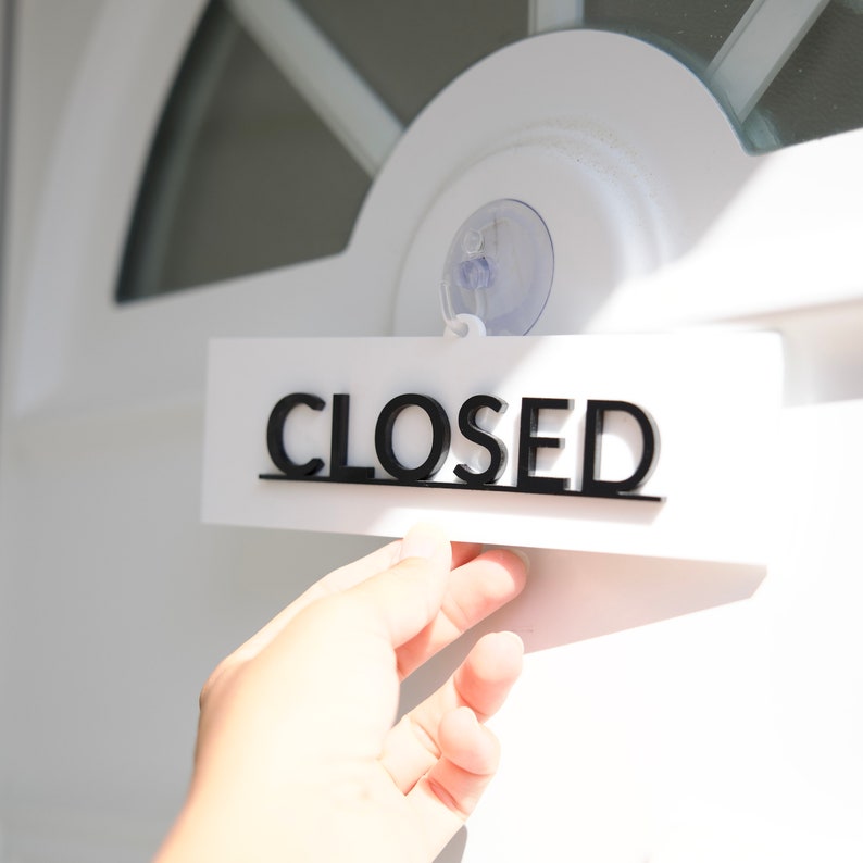 Open Closed Store Sign, Store Front Signage, Store Signage, Minimalist ...