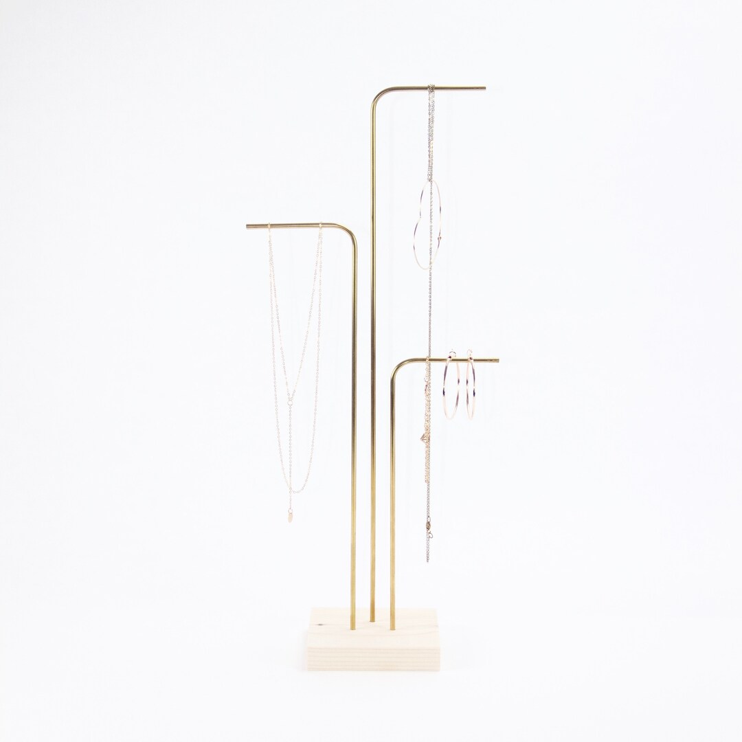 Necklace Holder and Jewelry Stand Wood KIRSTEN Bracelet Stand Etsy UK