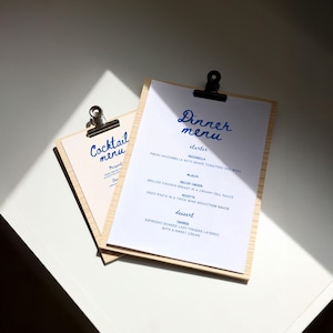 Porte-menu en bois A5 LIAM – Support Menu Bois Restaurant, Présentoir Carte, Porte Affiche Table, Support personnalisable avec logo