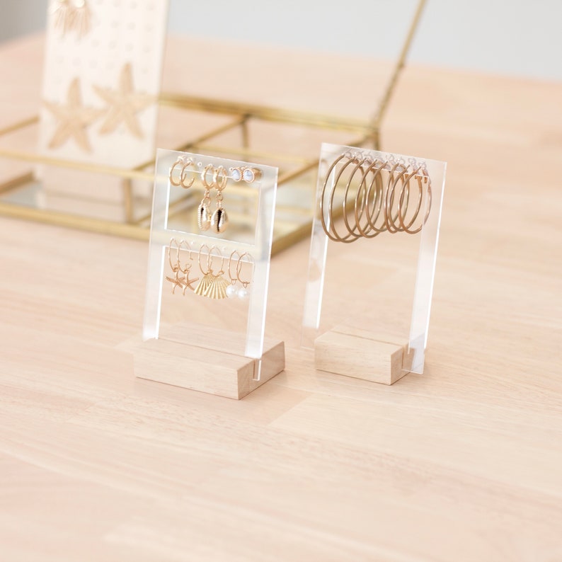 Earring Display STINA, Stud Earrings Holder and Jewelry Organizer, Earring Holder Stand image 5