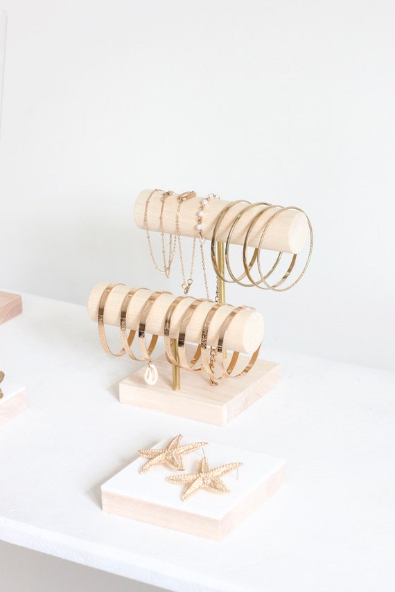 Wooden Bracelet Jewellery Display Holder & Stand 