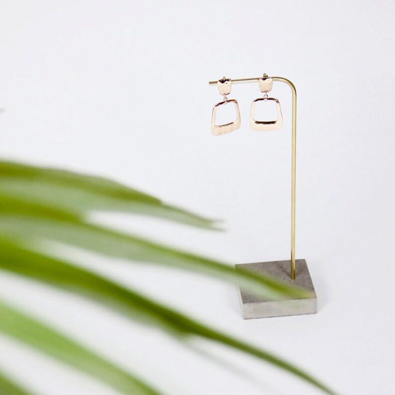 Stud Earrings Display Grey Wood Jewelry Stand for earrings