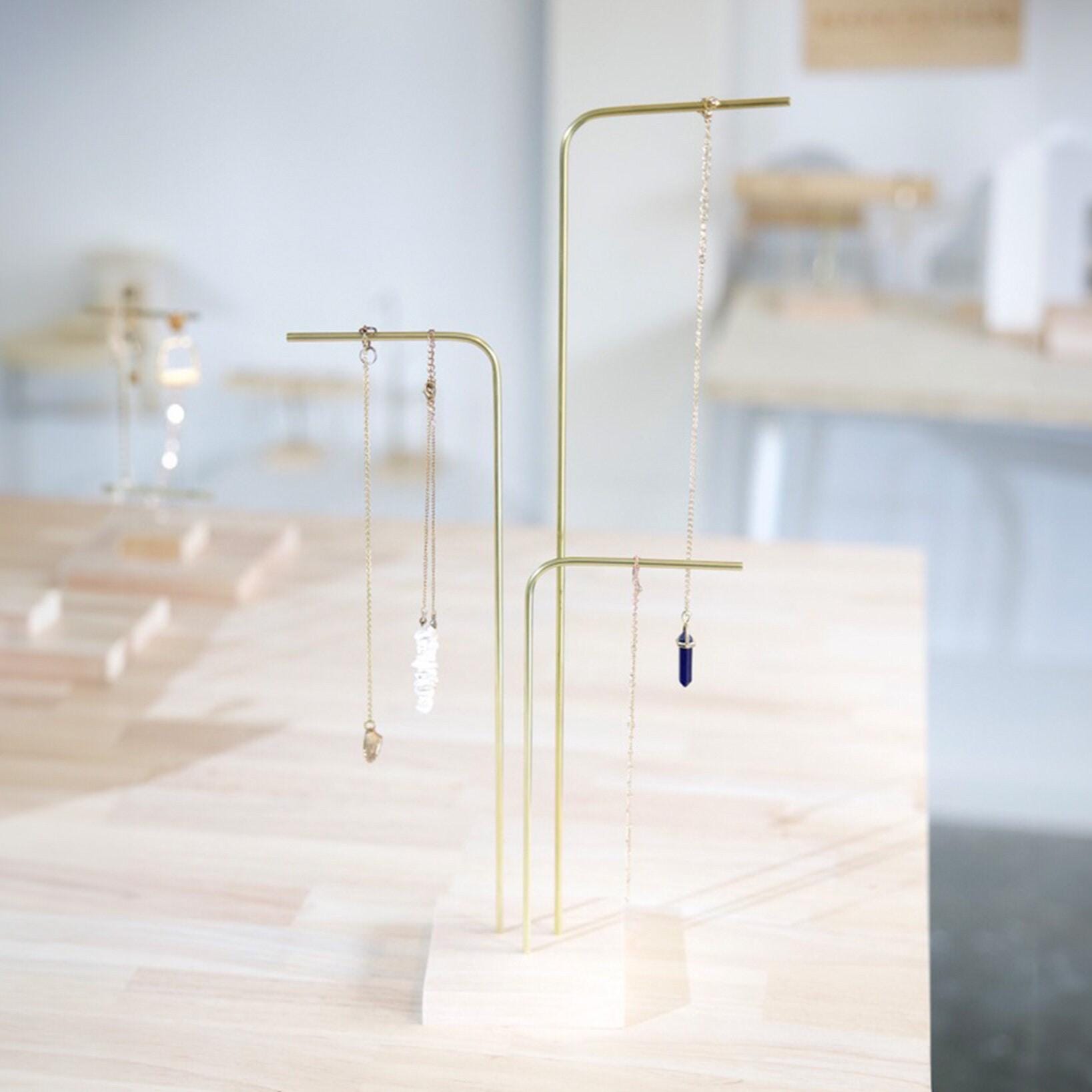 Necklace Holder and Jewelry Stand Wood KIRSTEN, Bracelet Stand and Jewelry Organizer