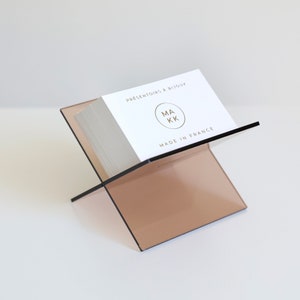 Support de présentation ROMEO pour carte de visite, présentoir de carte business, support en acrylique moderne et minimaliste