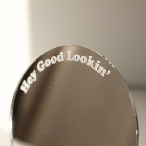 Round Mirror, Small Mirror HEY, Jewelry Display, Table Top Mirrors, Compact Mirror image 5