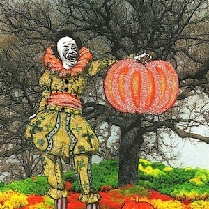 Evil Clown Card, Creepy Clown, Clown Art, Halloween Clown Card