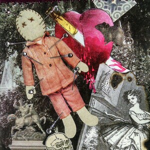 Anti Valentine Card, Voodoo Doll Card, Breakup Card, Goth Card