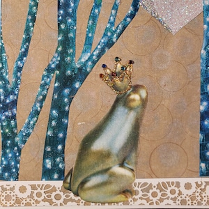 Frog Prince Card, Fairy Tale Card, Prince Charming Card, Frog Card