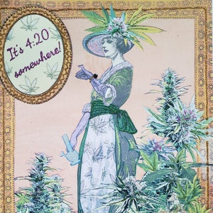 Glitter Marijuana Art, Vintage Marijuana Art, Cannafashion Art