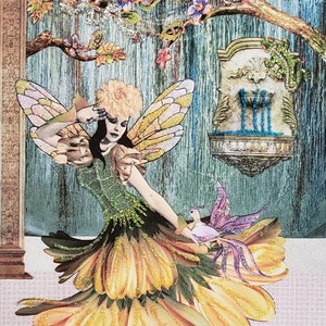 Tatiana Fairy Print, Bling Fairy Art, Handmade Fairy Art
