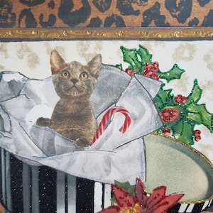 Christmas Kitten Card, Kitty Gift Card, Cat Lover Christmas, Christmas Present Card, Cat Lady Card, Cat card for kids