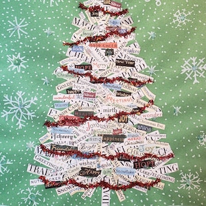 Word Art Christmas Card,Holiday Card Writer,Holiday Word Collage