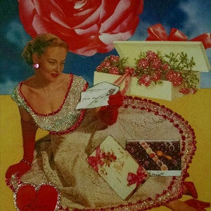 MCM Love Card, Vintage Love Card, 50s Fashion Card, Card for Love