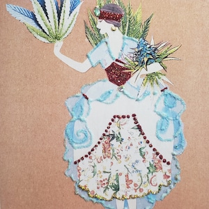 Marijuana Birthday Card, Marijuana Art Card, Cannafashion Card, Marijuana Fashion