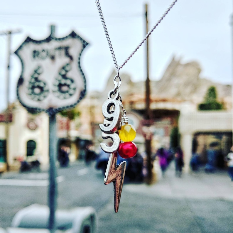 Lightning Mcqueen Inspired Necklace Disney Pixar Cars Etsy