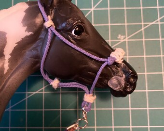 Lilac deluxe rope halter fits traditional scale  breyer model horse