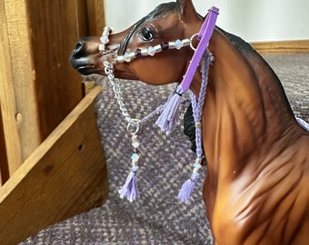 Beaded Arabian costume show halter fits traditional scale breyer model horse