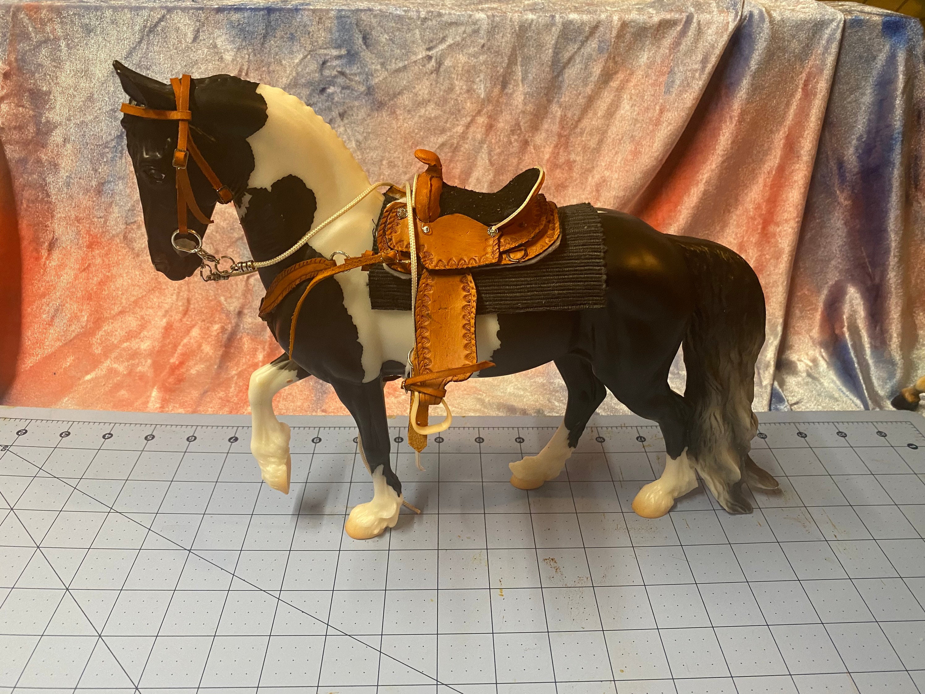 Ed the Horse With Saddle 3 Sizes to Choose Black Or Biscuit Velvety soft Plush 