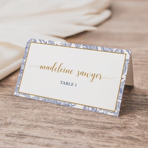 Bridal Shower Placecard Template | Afternoon Tea Table Tents | MADELEINE