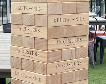 Wedding Giant Tumbling Tower - The Perfect Alternative Wedding Guestbook!