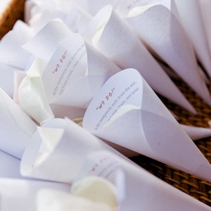 Wedding Petal Cone Template | Editable Petal Toss Cone Template | MARA