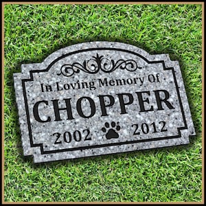 Pet Memorial Grave Marker Headstone Dog Cat Horse Gravestone Personalized Engraved Pet Garden Stone Pet Memorial Stone