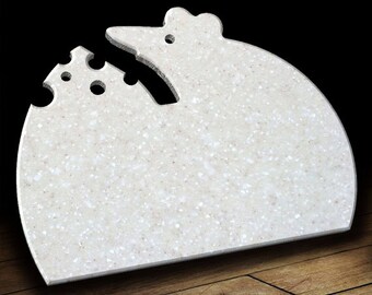 Corian Cutting Board 9" x 11" Mouse Cheese Board Animal Shaped Housewarming Gift Wedding Gift Anniversary Gift Culinary Gift