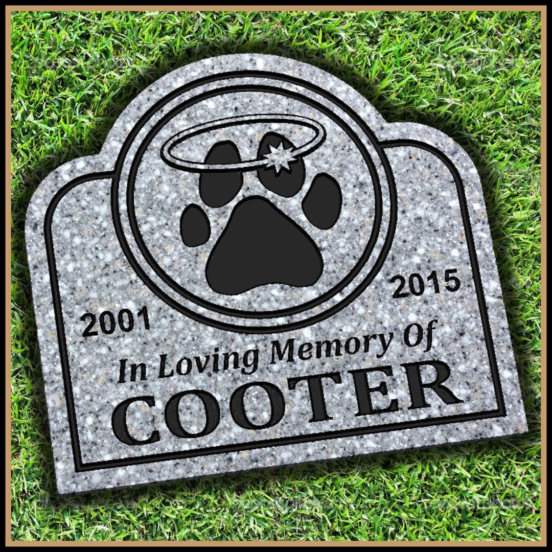 Pet Memorial Grave Marker Headstone Dog Cat Horse Gravestone