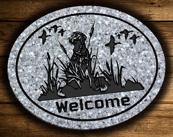 Welcome Plaque 11" x 14" Labrador Retriever Welcome Sign Wall Hanging Pet Decor Dog Sign Home Decor Cabin Sign Family Sign Housewarming gift