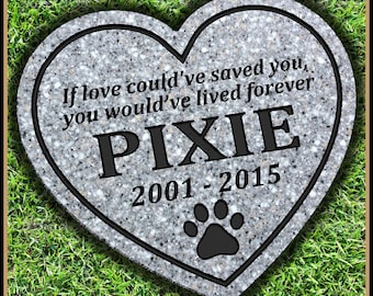 Pet Memorial Grave Marker Headstone Dog Cat Horse Gravestone Personalized Engraved Garden Stone Memorial Stone