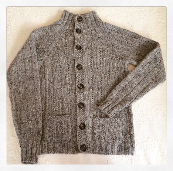 tweed cardigan mens