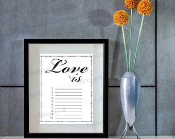 Día de la madre | ARTE TIPOGRÁFICO | Cartel | DESCARGAR | Para imprimir | Lo que el amor significa para ti? | Llene los espacios en blanco | 8 x 10 | b & w | Hola Res Jpeg