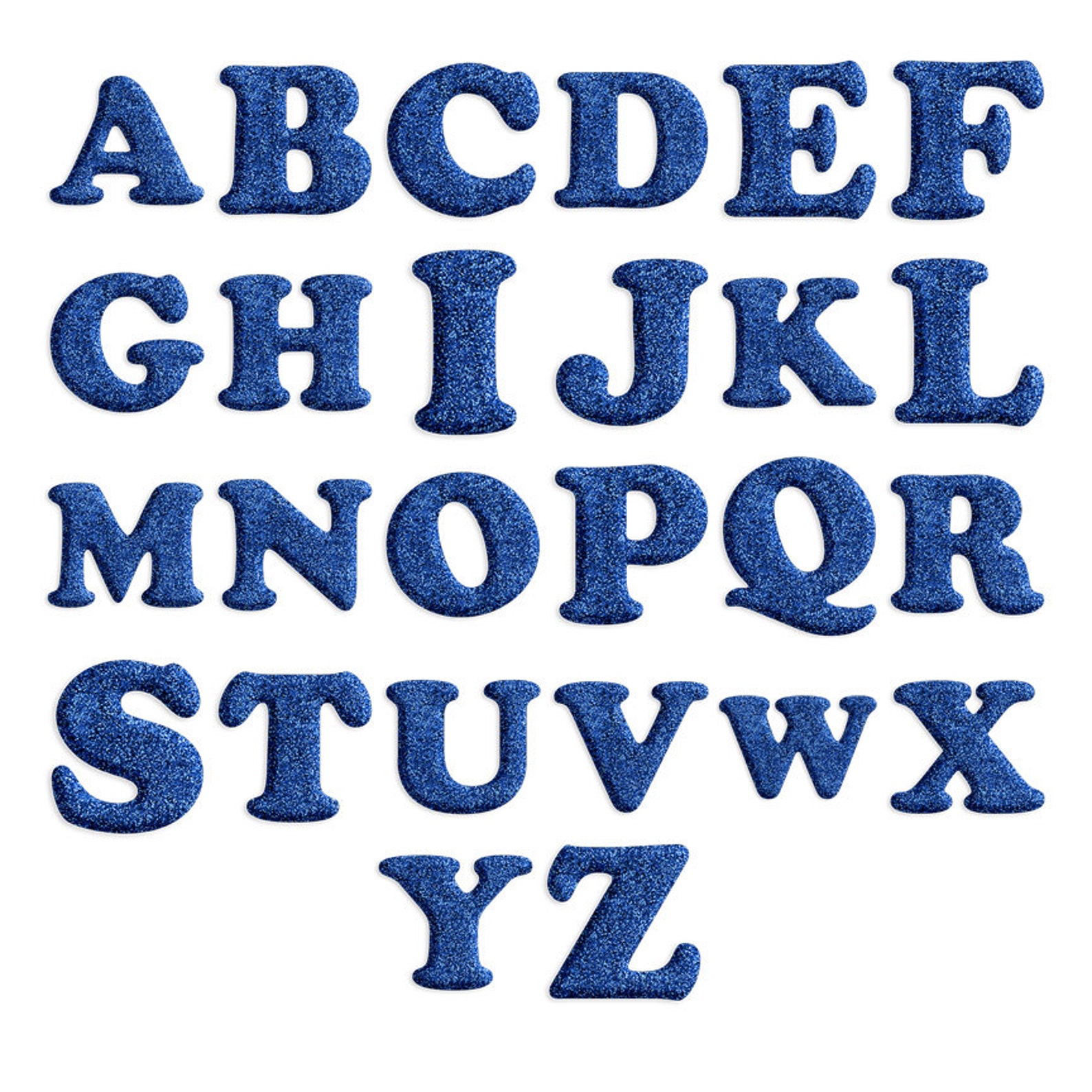 Blue Glitter Clipart Letters Blue Alphabet For Scrapbooking Etsy