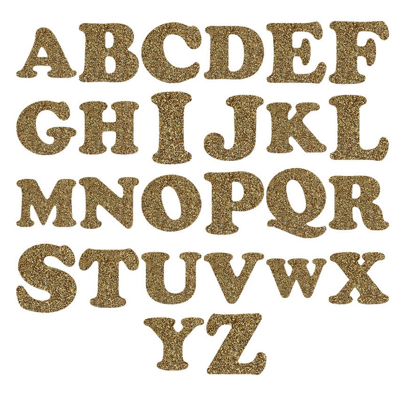 gold glitter clipart gold alphabet gold glitter letters etsy