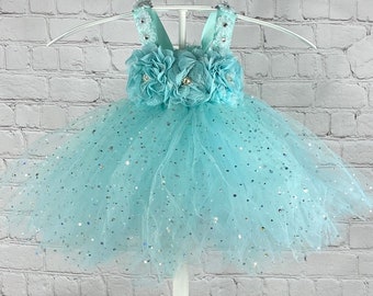 turquoise baby dress