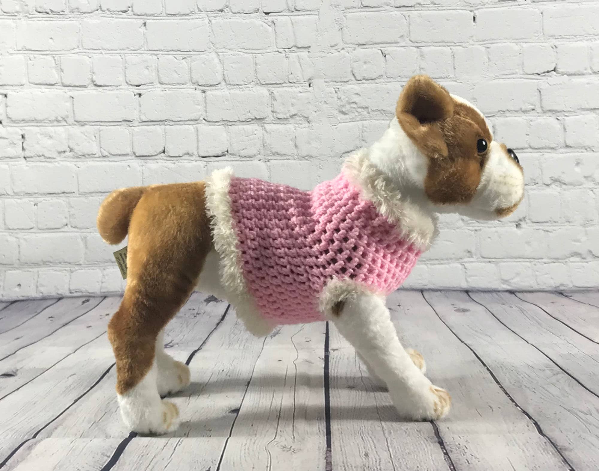 Hand Crocheted Pink Dog Sweater For Large Dogs, Pet Costume, Puppy Sweater, Pet Outfit